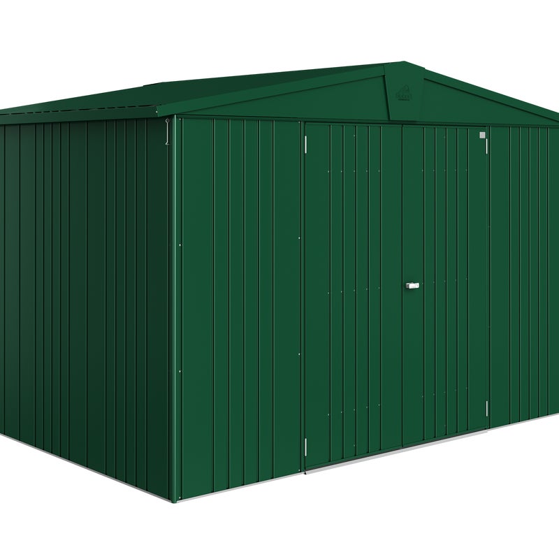 Domek narzędziowy metalowy Europa 5 podwójne drzwi 316x228x209 cm zielony Biohort