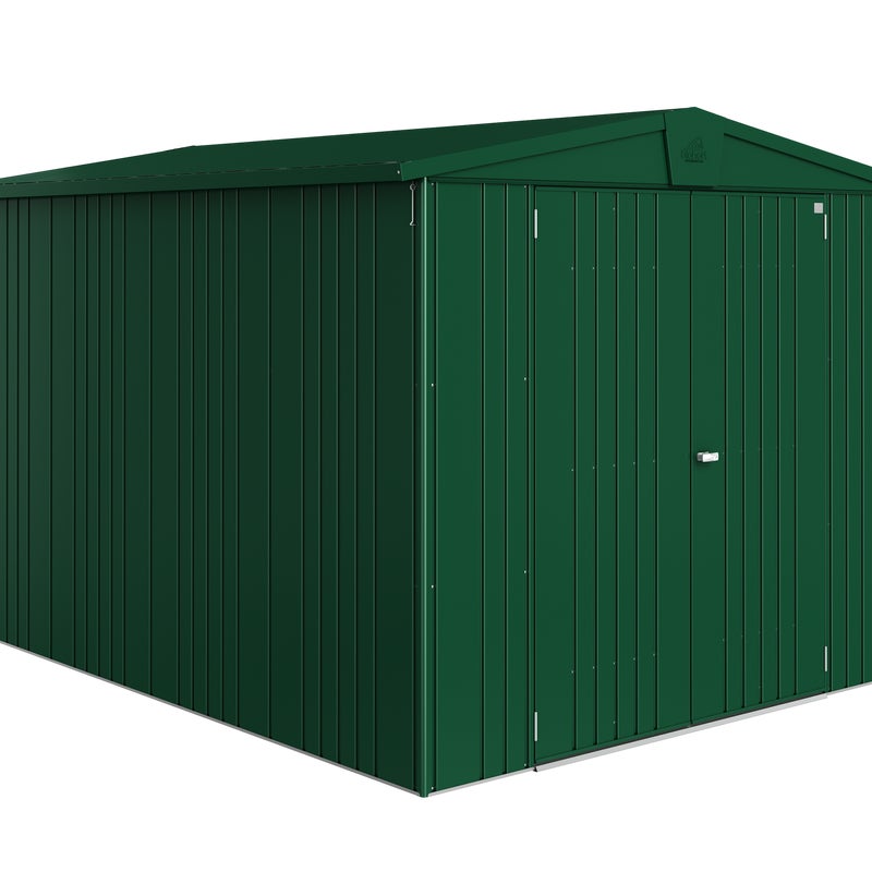 Domek narzędziowy metalowy Europa 6 podwójne drzwi 244x300x203 cm zielony Biohort