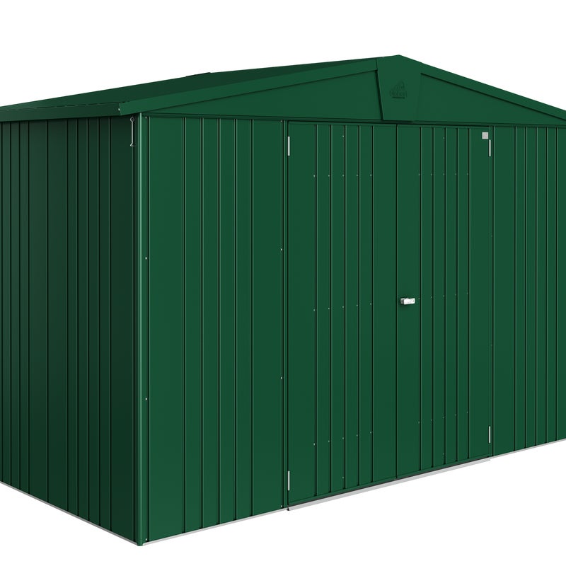 Domek narzędziowy metalowy Europa 4A podwójne drzwi 316x156x209 cm zielony Biohort