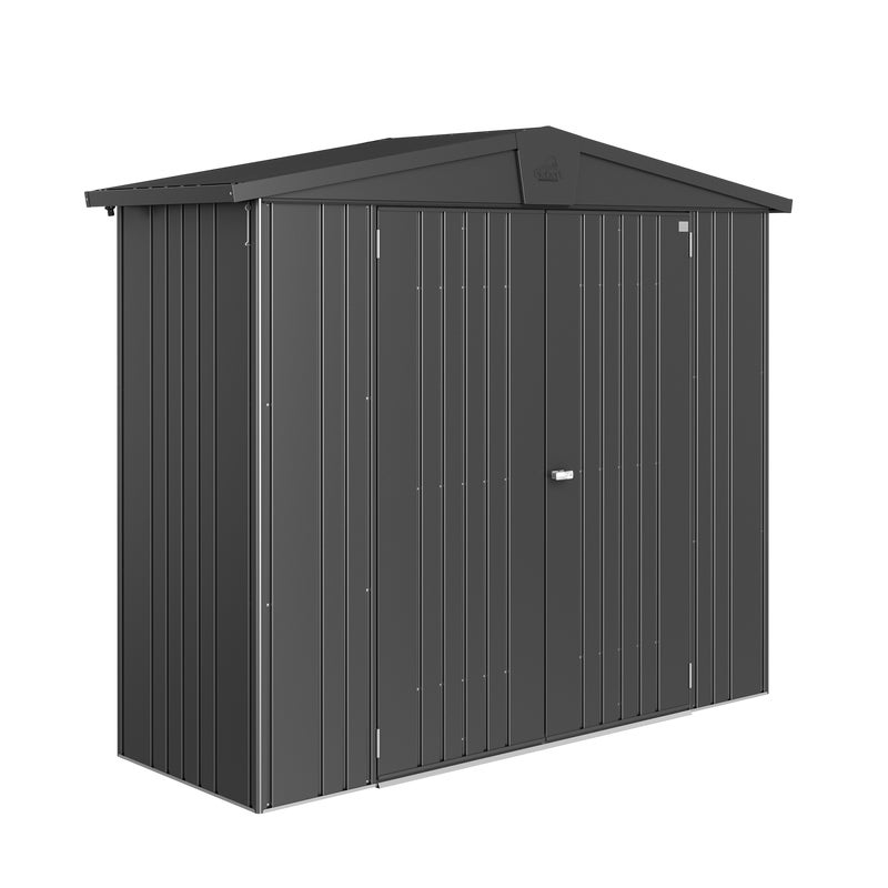 Domek narzędziowy metalowy Europa 2A podwójne drzwi 244x84x203 cm ciemny szary Biohort