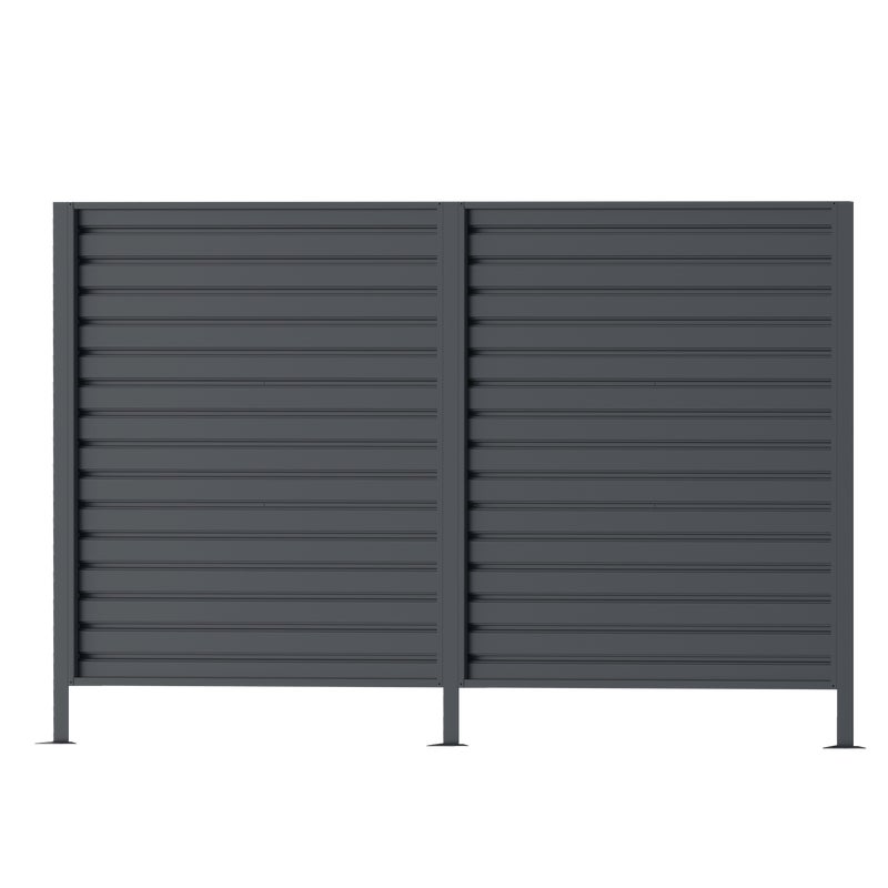 Ściany do wiaty stalowej 3szt. komplet 284x546x238cm