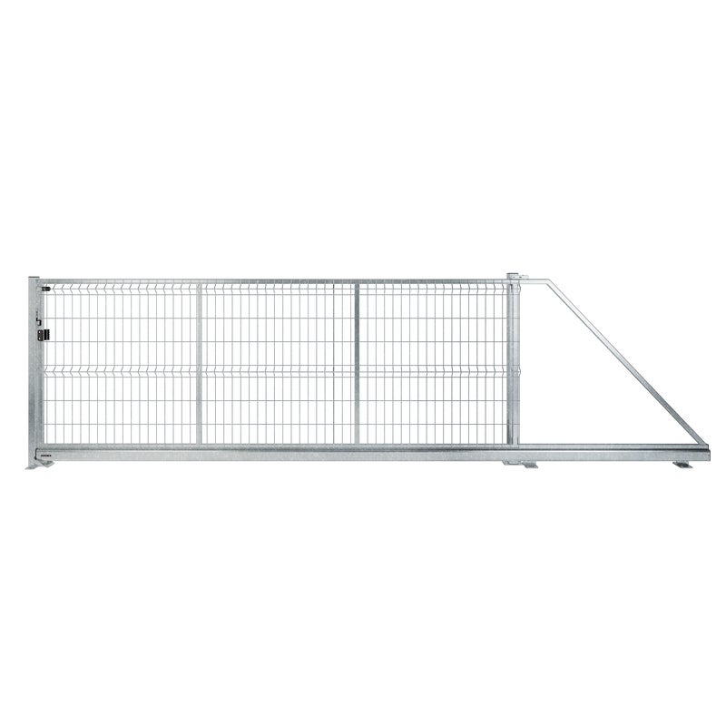 Naterial Brama przesuwna Modus 4x1.5 m prawa srebrna