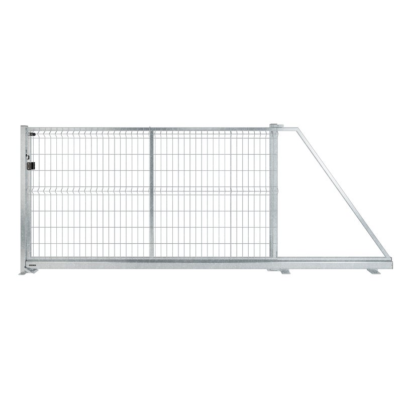 Naterial Brama przesuwna Modus 3x1.7 m prawa srebrna