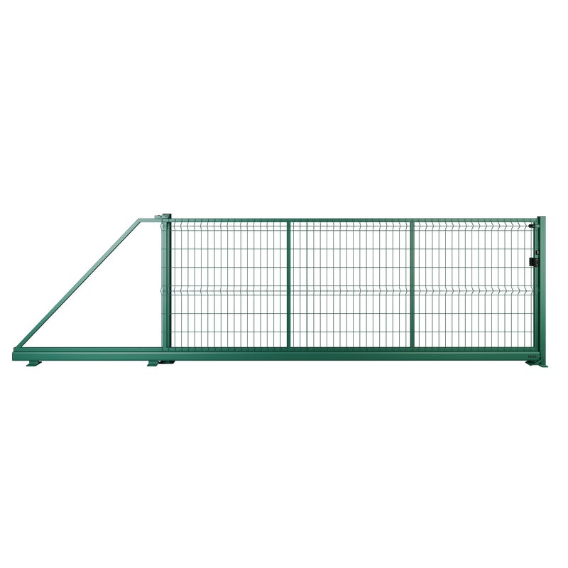 Naterial Brama przesuwna Modus 4x1.5 m lewa zielona