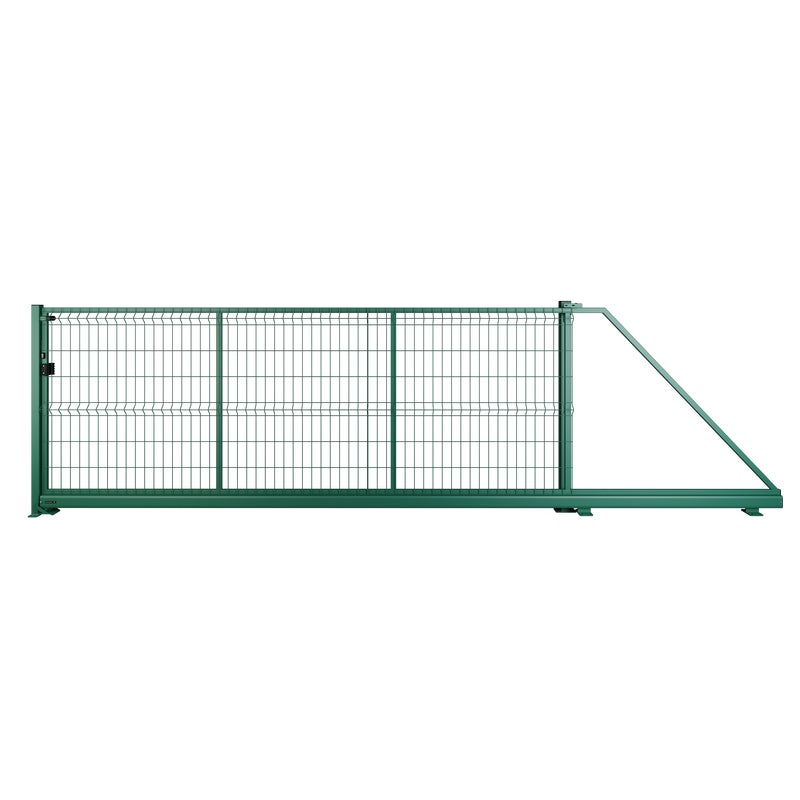 Naterial Brama przesuwna Modus 4x1.5 m prawa zielona