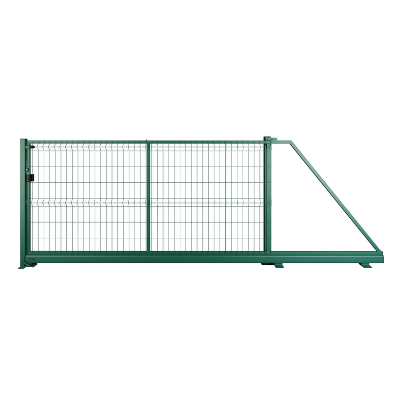 Naterial Brama przesuwna Modus 3x1.5 m prawa zielona