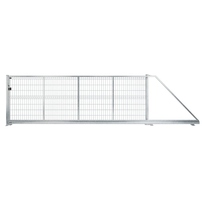 Naterial Brama przesuwna Modus 5x1.7 m prawa srebrna