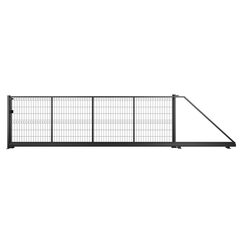 Naterial Brama przesuwna Modus 5x1.5 m prawa czarna