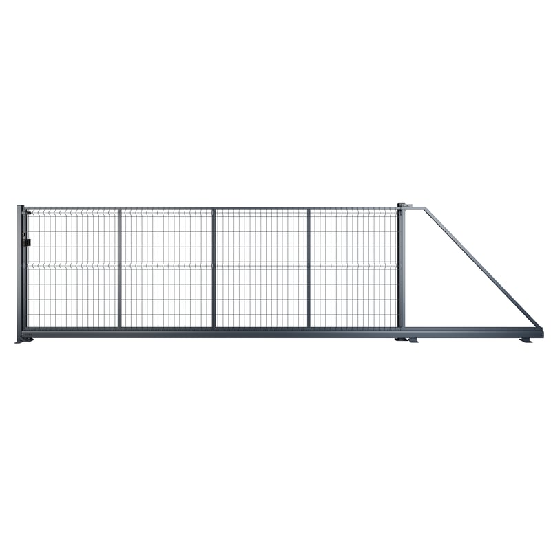 Naterial Brama przesuwna Modus 5x1.7 m prawa antracytowa