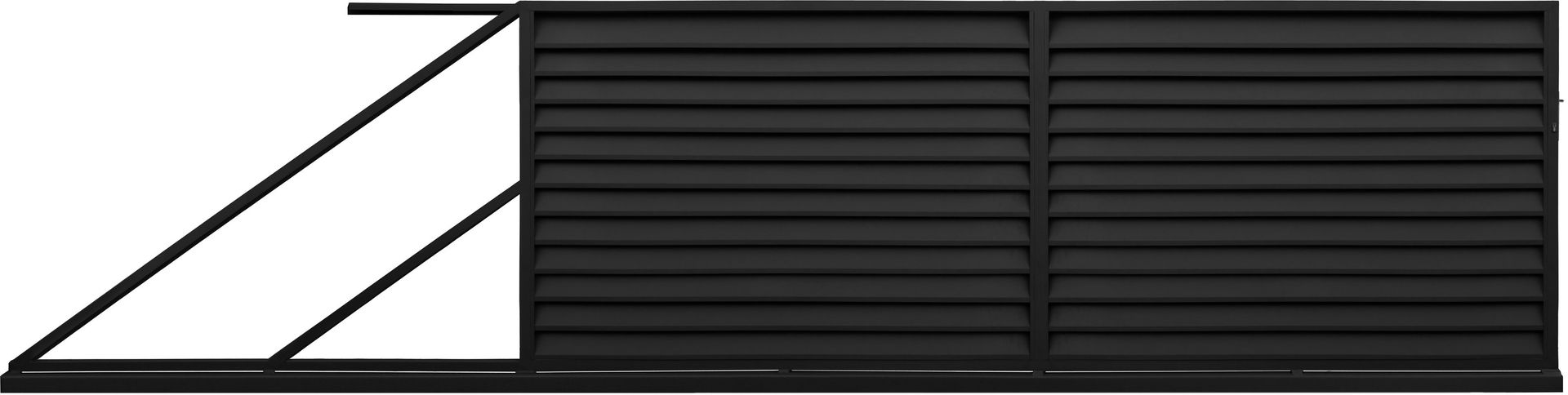 Polbram Brama przesuwna Kreta 4x1,5 m lewa czarna