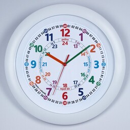 Zegar biały edukacyjny do odczytu czasu #2/ 31cm