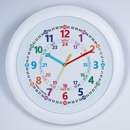 Zegar biały edukacyjny do odczytu czasu #3/ 31cm