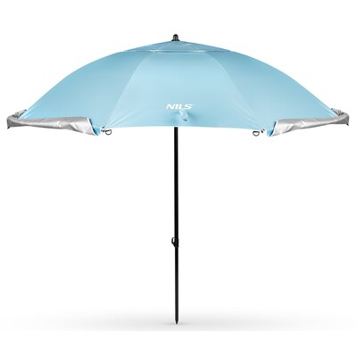 NILS CAMP Parasol plażowy NC17114 2w1 XXL 240 cm Niebieski