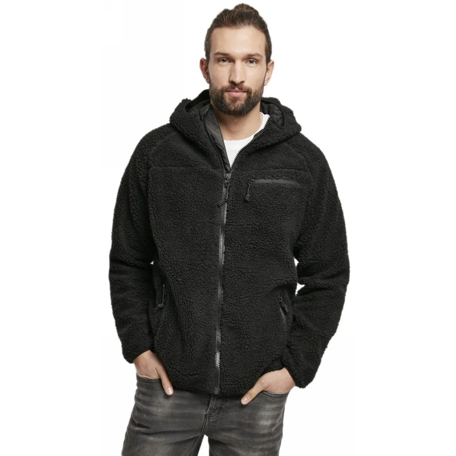 Kurtka flanelowa BRANDIT Teddyfleece Worker Jacket - Czarna
