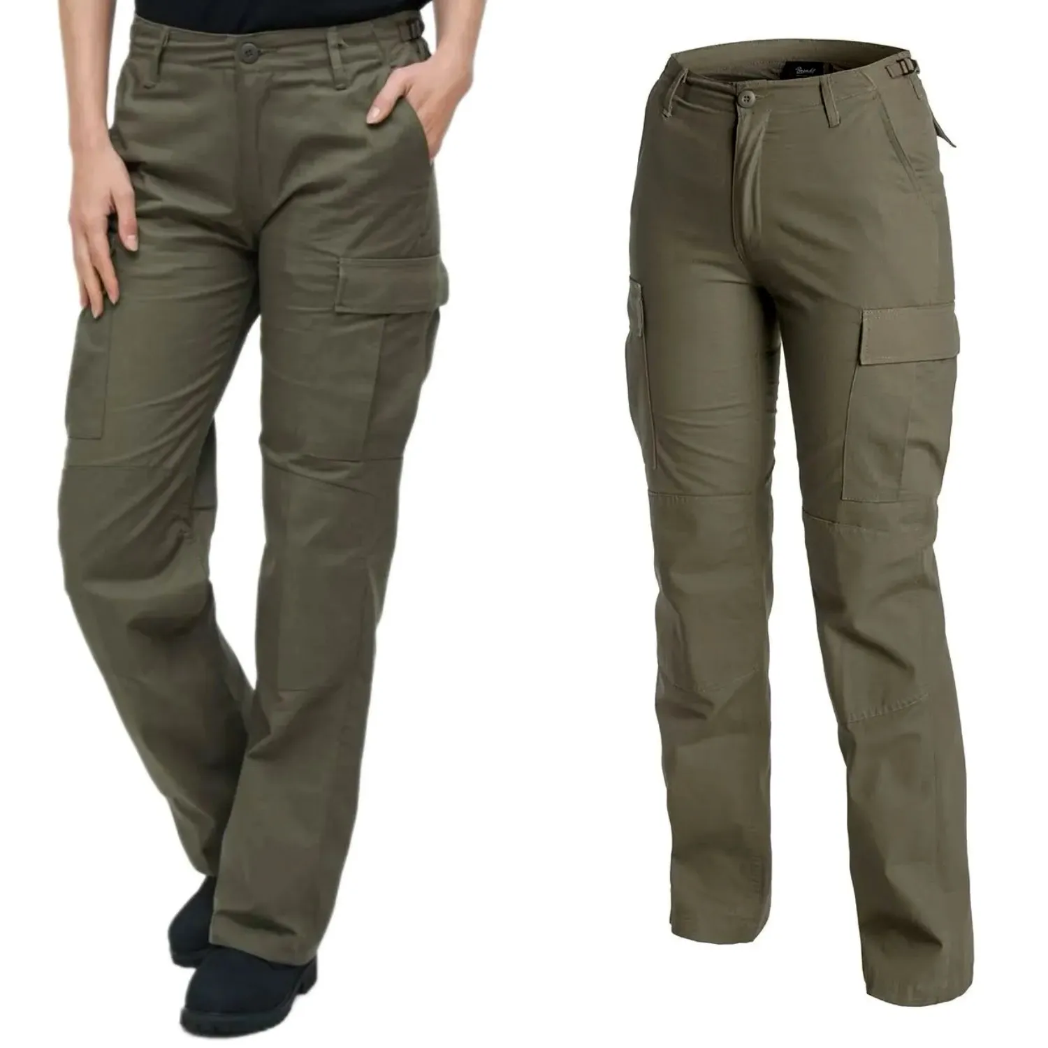 Spodnie Bojówki Damskie BRANDIT Cargo BDU Rip-Stop - Oliwkowe