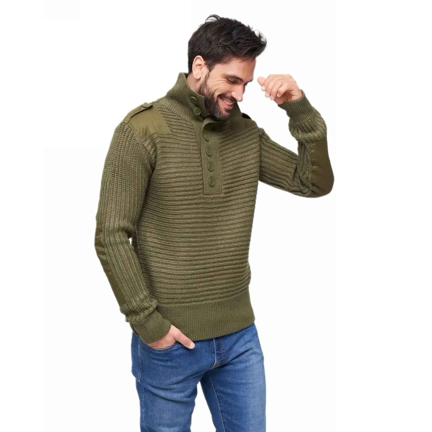 Sweter Wojskowy BRANDIT Alpin Pullover - Oliwkowy