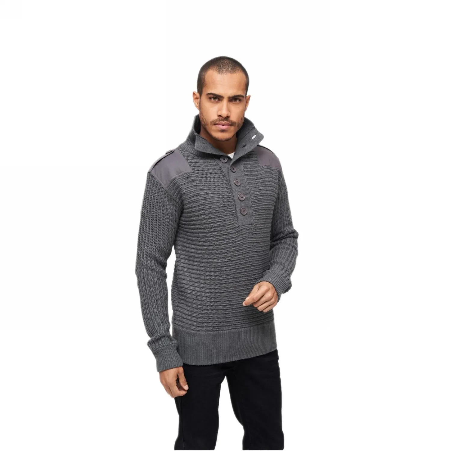 Sweter Wojskowy BRANDIT Alpin Pullover - Antracyt