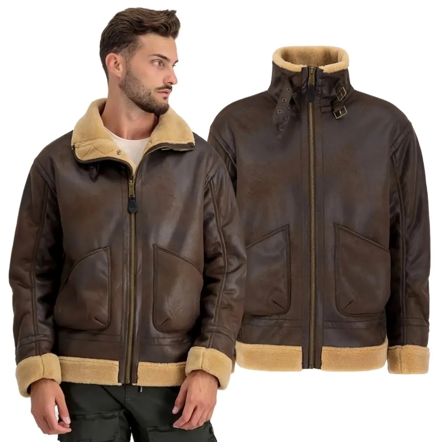 Alpha Industries Kurtka B3 Arctic 108109 250 - Vintage Brown