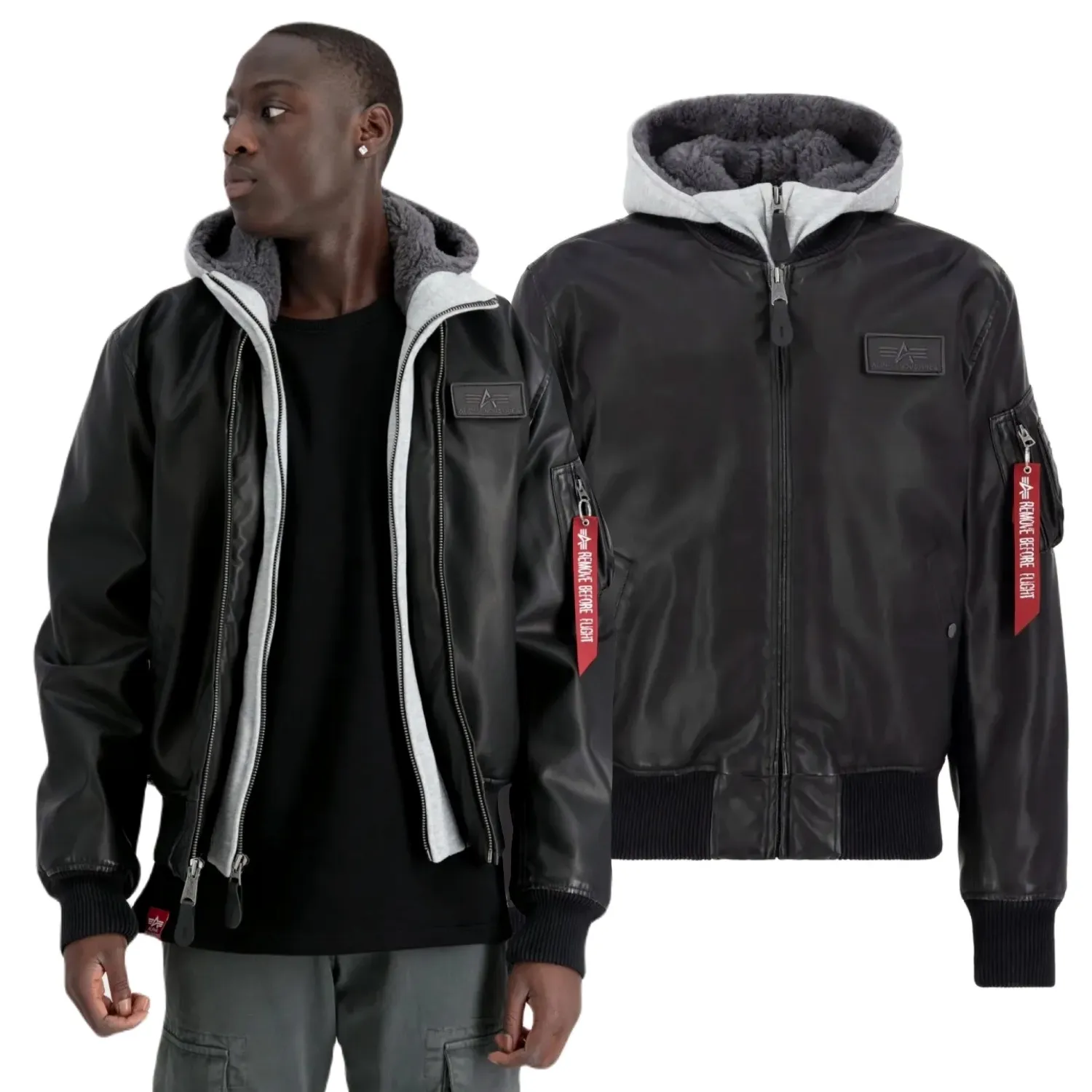 Alpha Industries Kurtka MA-1 D-Tec FL 123106 198 - Czarna/Szara