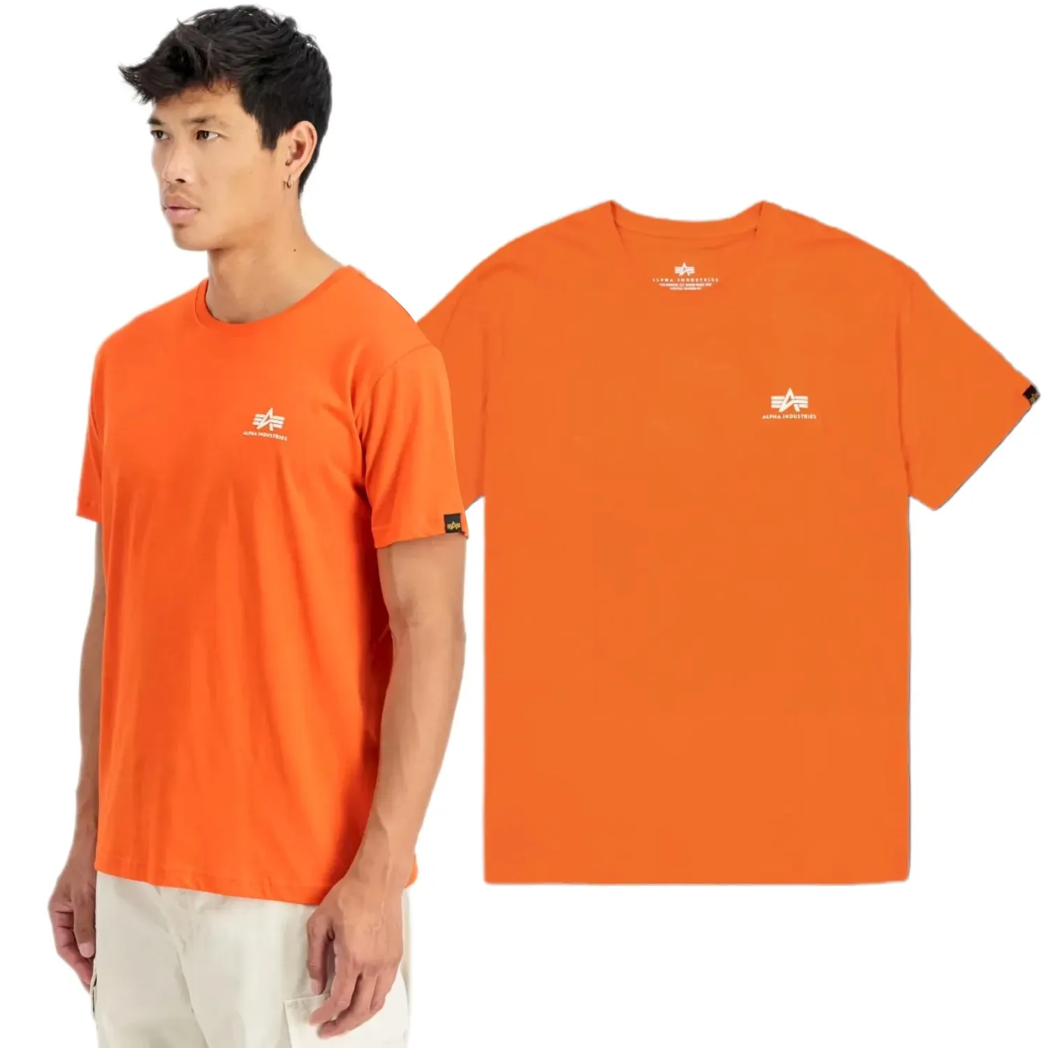Alpha Industries Koszulka Small Logo Basic 188505 736 - Boost Orange