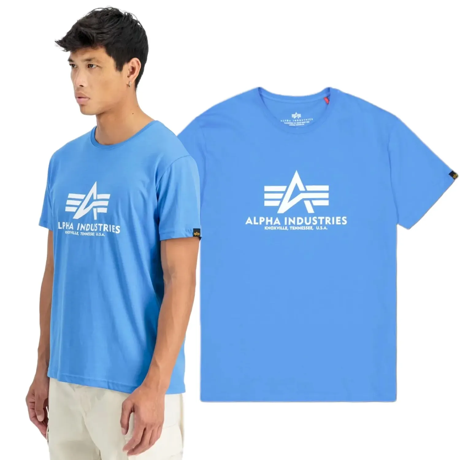 Alpha Industries Koszulka Basic 100501 737 - Mediteranian Blue