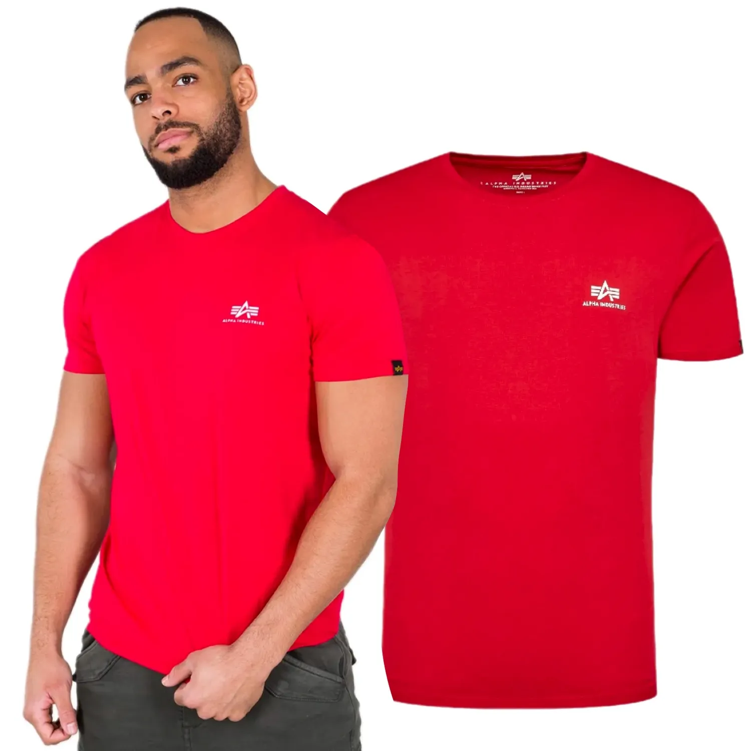 Alpha Industries Koszulka Small Logo Basic 188505 328 - Speed Red