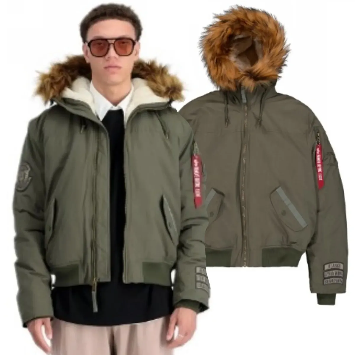 Alpha Industries Kurtka z kapturem Arctic Guardians 148129 142 - Ciemnooliwkowa