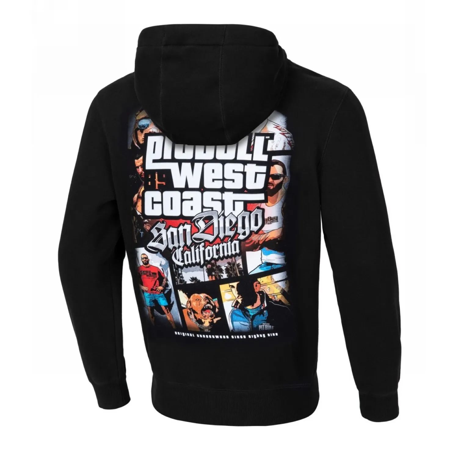 PITBULL bluza z kapturem Seria Regular Most Wanted '24 - Czarna