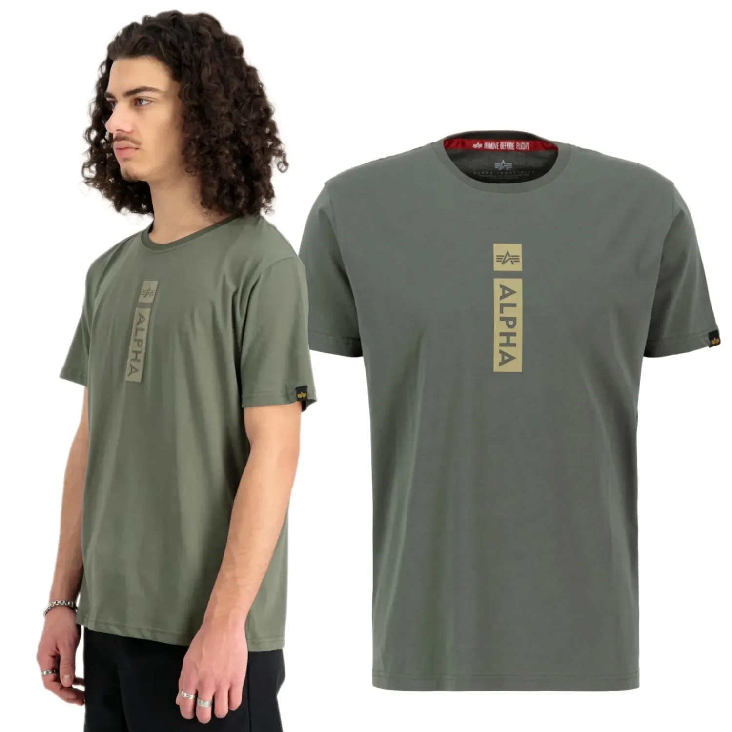 Alpha Industries Koszulka Alpha PP T 146509 142 - Ciemnooliwkowa
