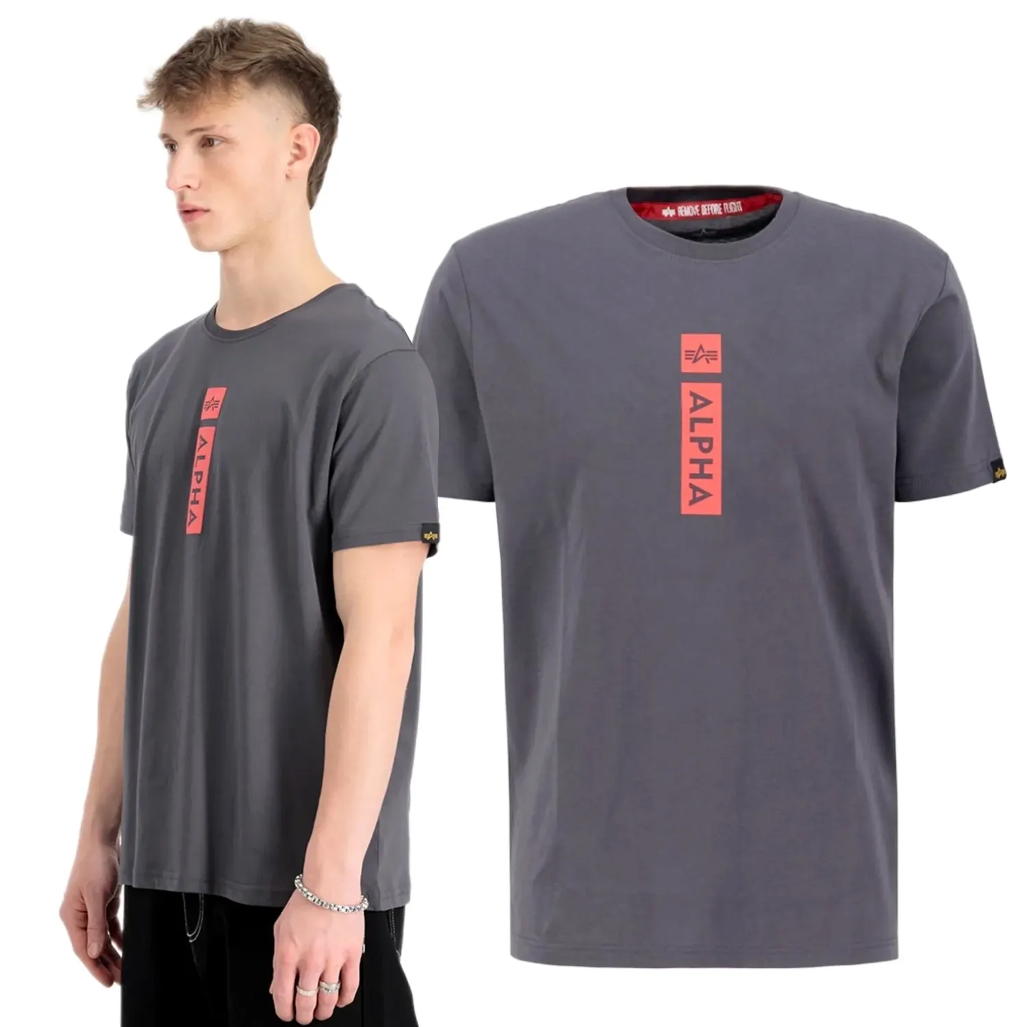 Alpha Industries Koszulka Alpha PP T 146509 684 - Vintage Grey