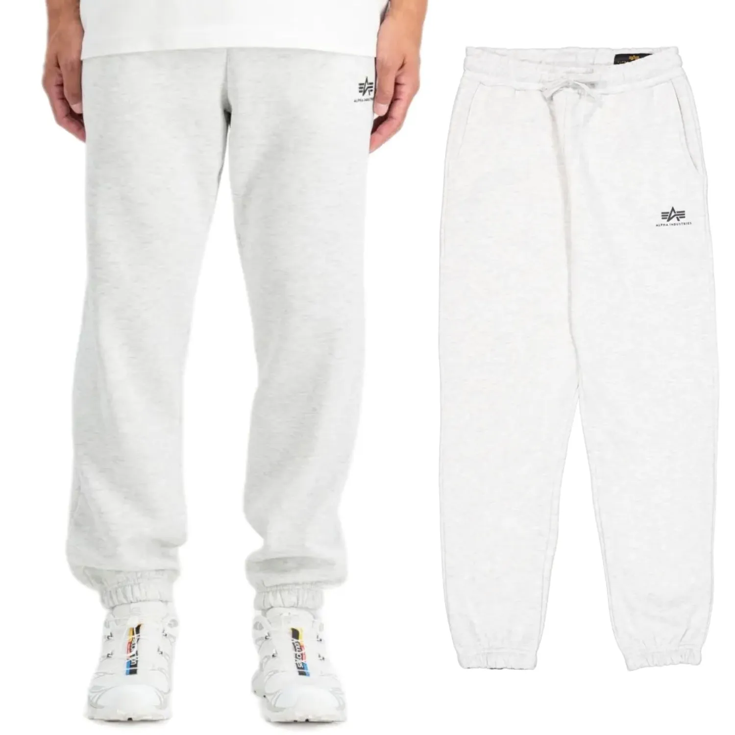 Alpha Industries Spodnie Basic Jogger Small Logo II 156370 752 - Pastel Grey Melange