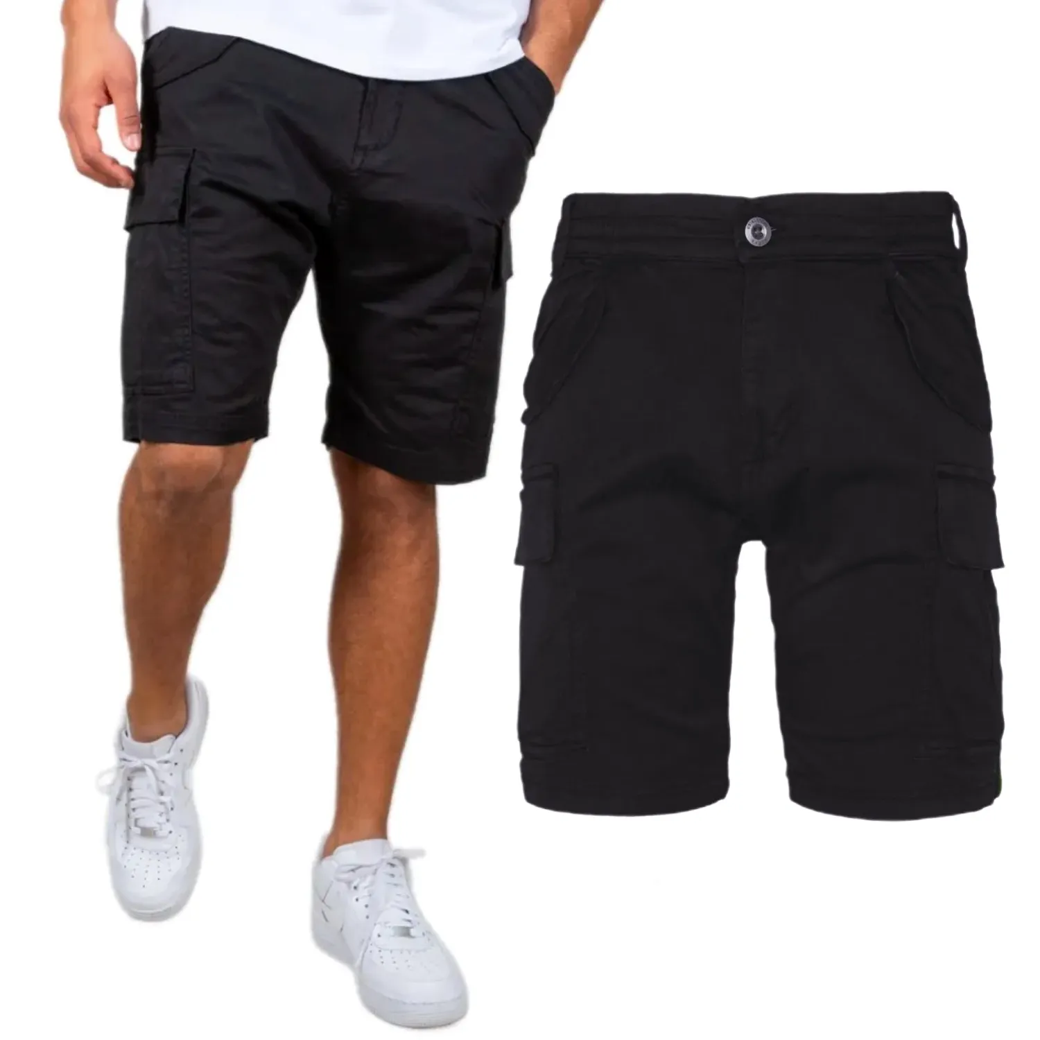 Alpha Industries Spodenki Airman Short 116211 03 - Czarne