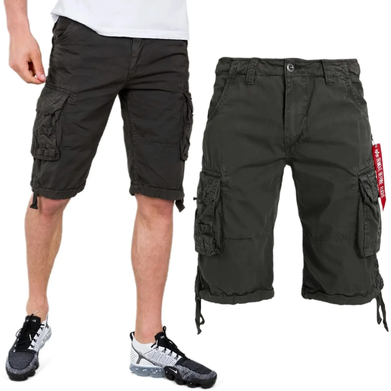Alpha Industries Spodenki Jet Short 191200 136 - Greyblack