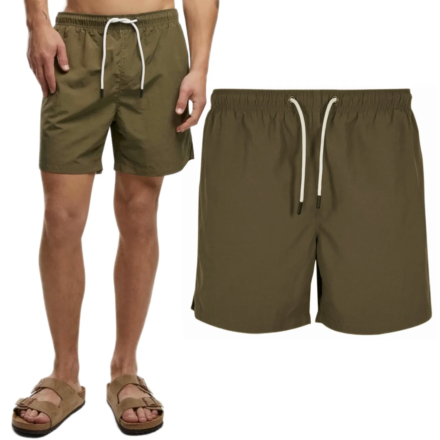 Szorty kąpielowe Brandit Swimshort Basic - Oliwkowe