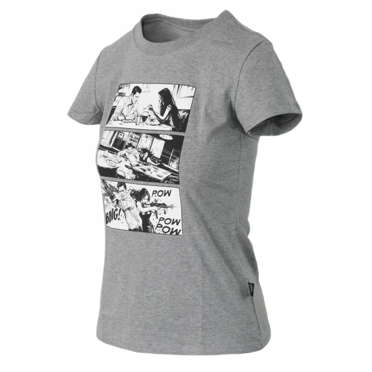 Helikon-Tex T-Shirt damski Slim (Combat date) - Mid Grey Melange