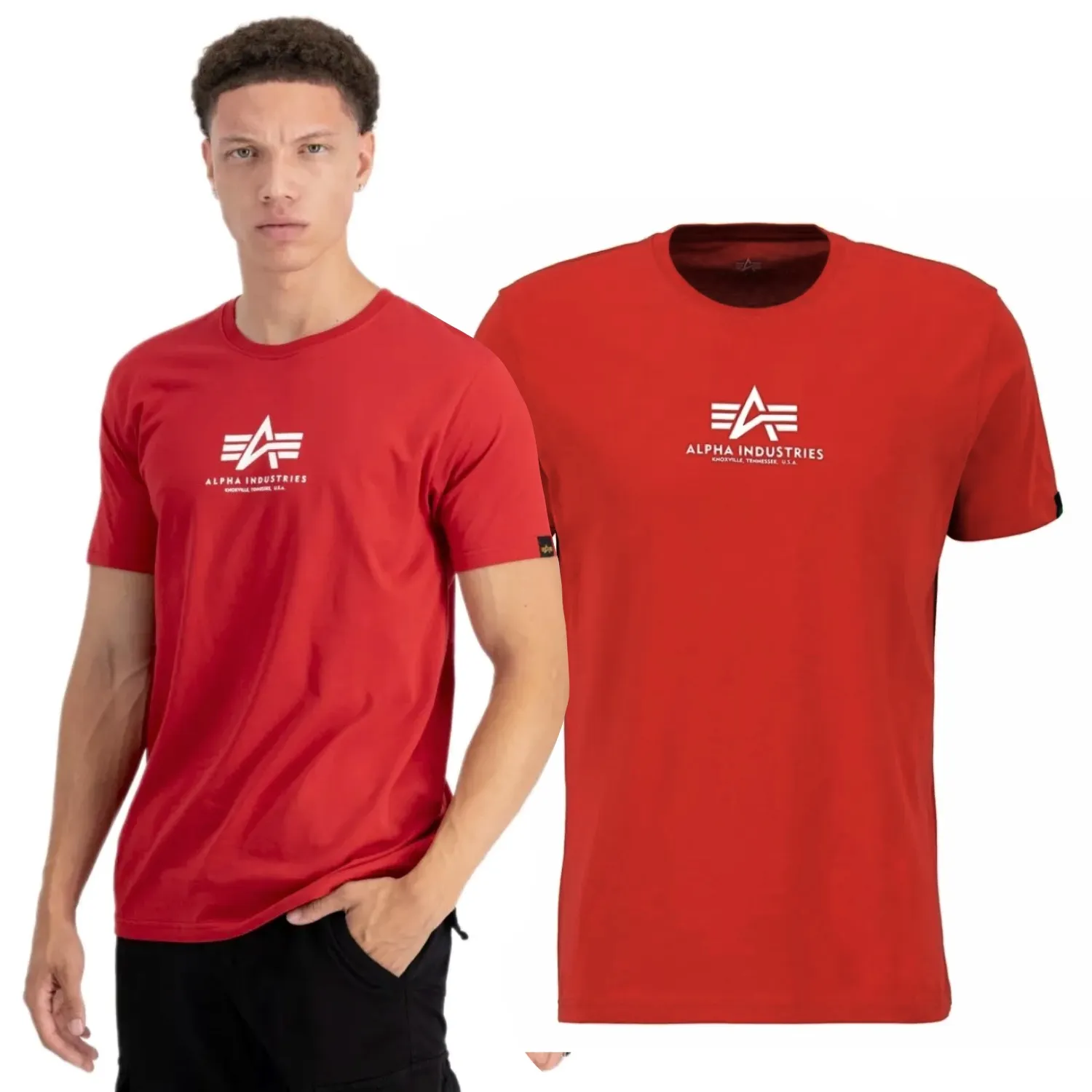 Alpha Industries Koszulka Basic T ML 118533 451 - Speed Red