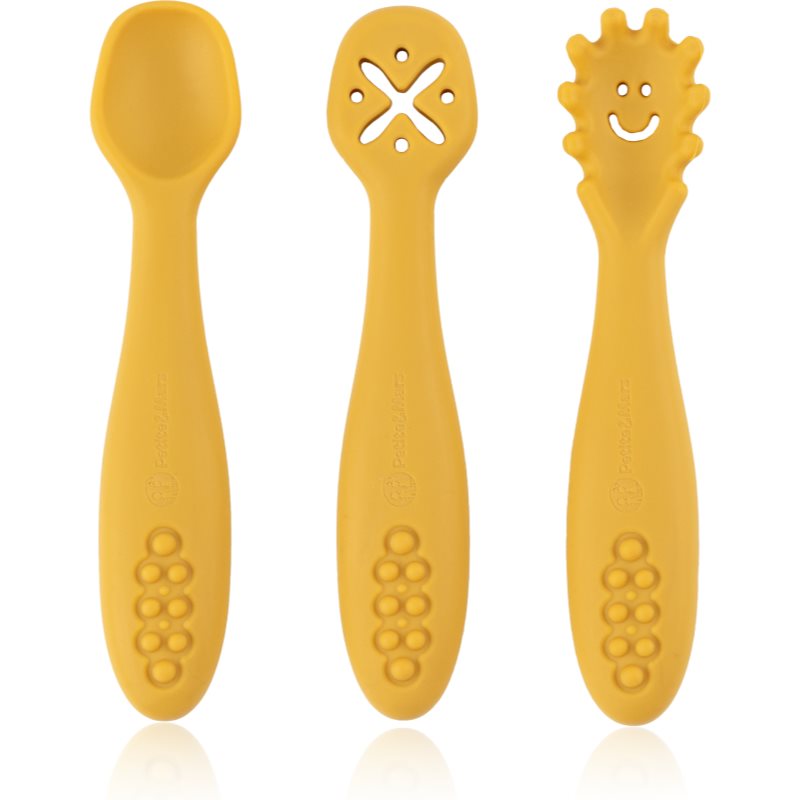 Petite&Mars Take&Match 6m+ łyżeczka dla dzieci Intense Ochre 3 szt.