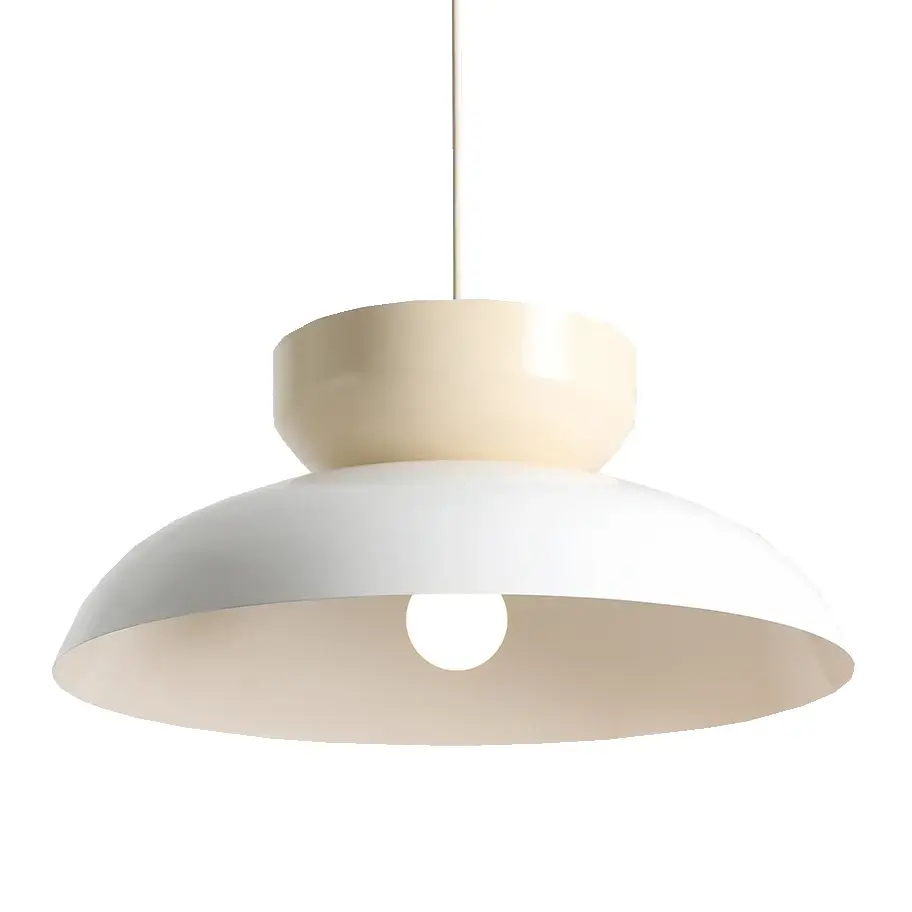 Salonowa lampa wisząca ALDO 1152G2_9_J metalowa biała beżowa