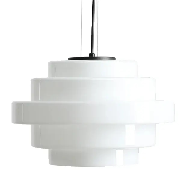 Wisząca lampa szklana FILO 9015G1 do sypialni biała czarna