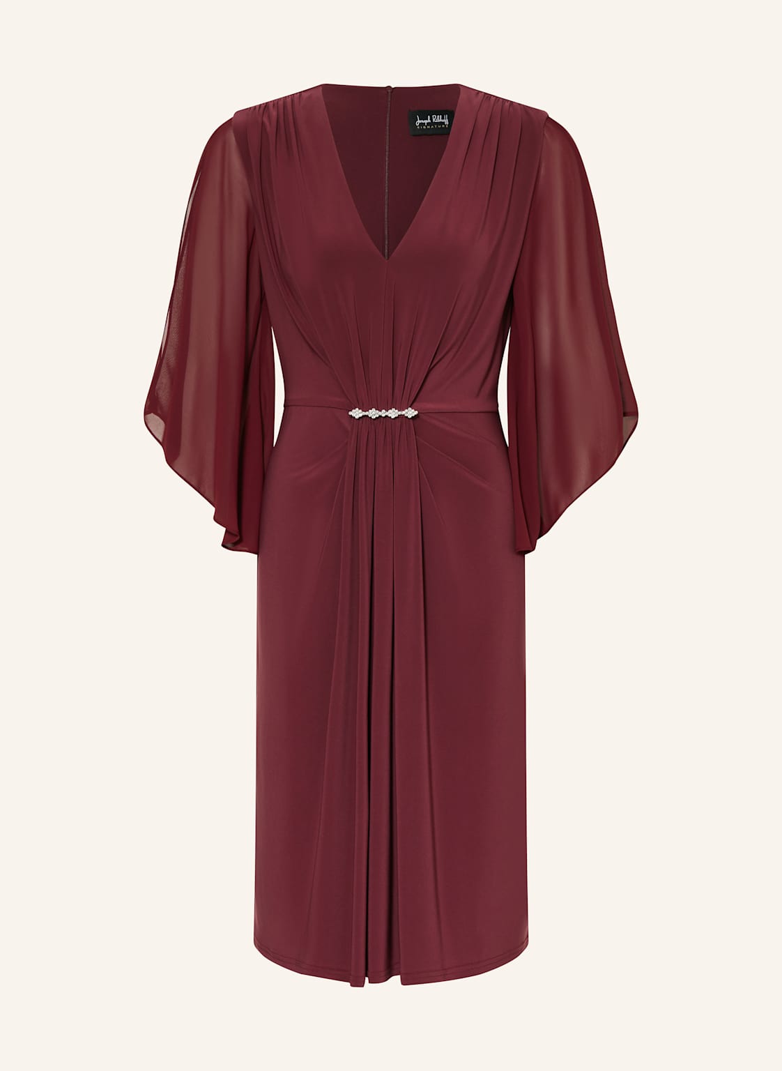 Joseph Ribkoff Signature Sukienka Z Rękawami 3/4 I Ozdobnymi Kamykami rot