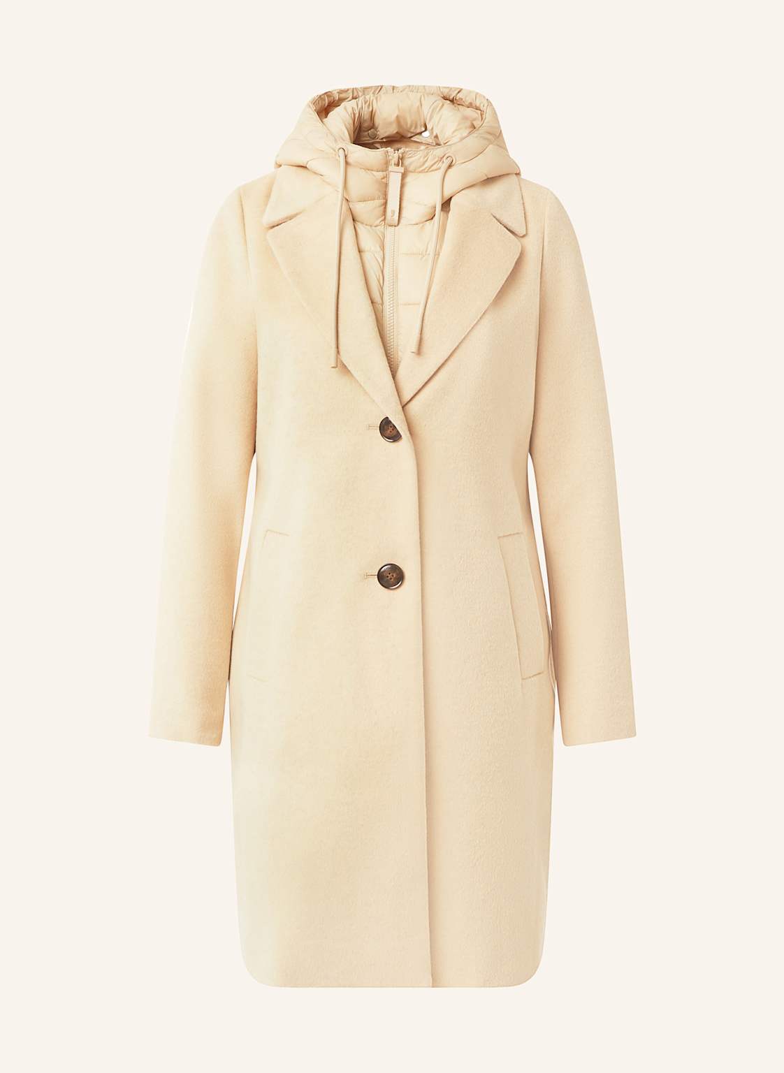 Comma Casual Identity Płaszcz Z Wyjmowaną Podpinką beige
