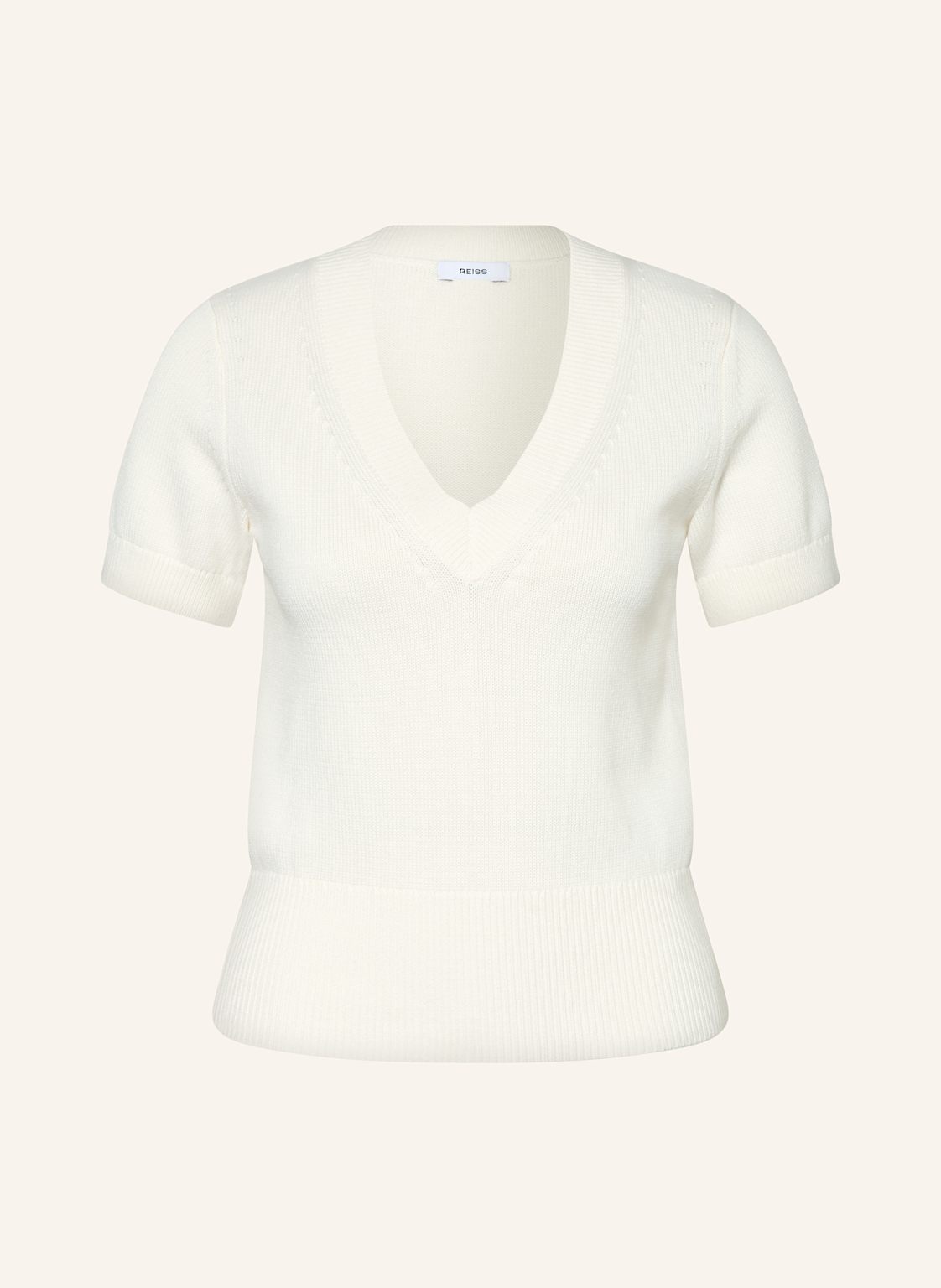 Reiss Top Z Dzianiny Valerie weiss