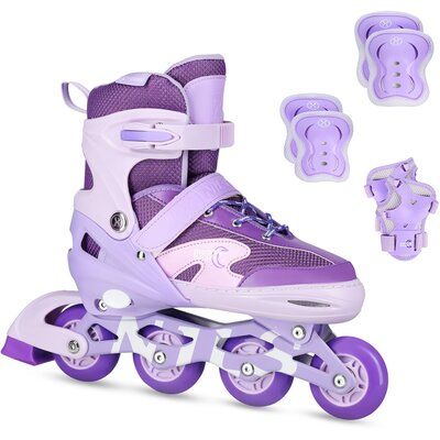 Łyżworolki NILS EXTREME Moonbeam NA0189 z ochraniaczami ( 39-42) Fioletowy