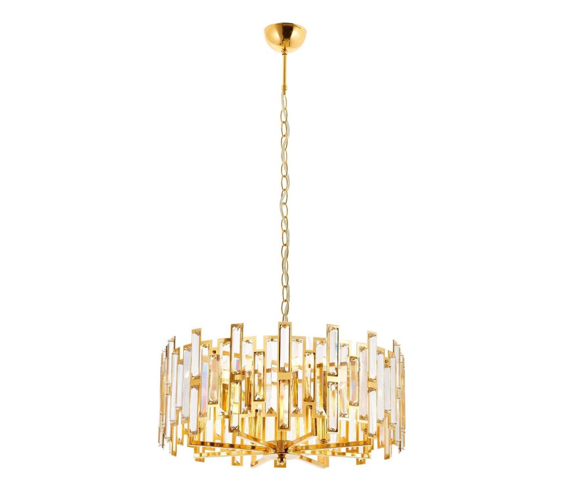 Žyrandol na łańcuchu CRYSTALLINE 6xE14/40W/230V złoty