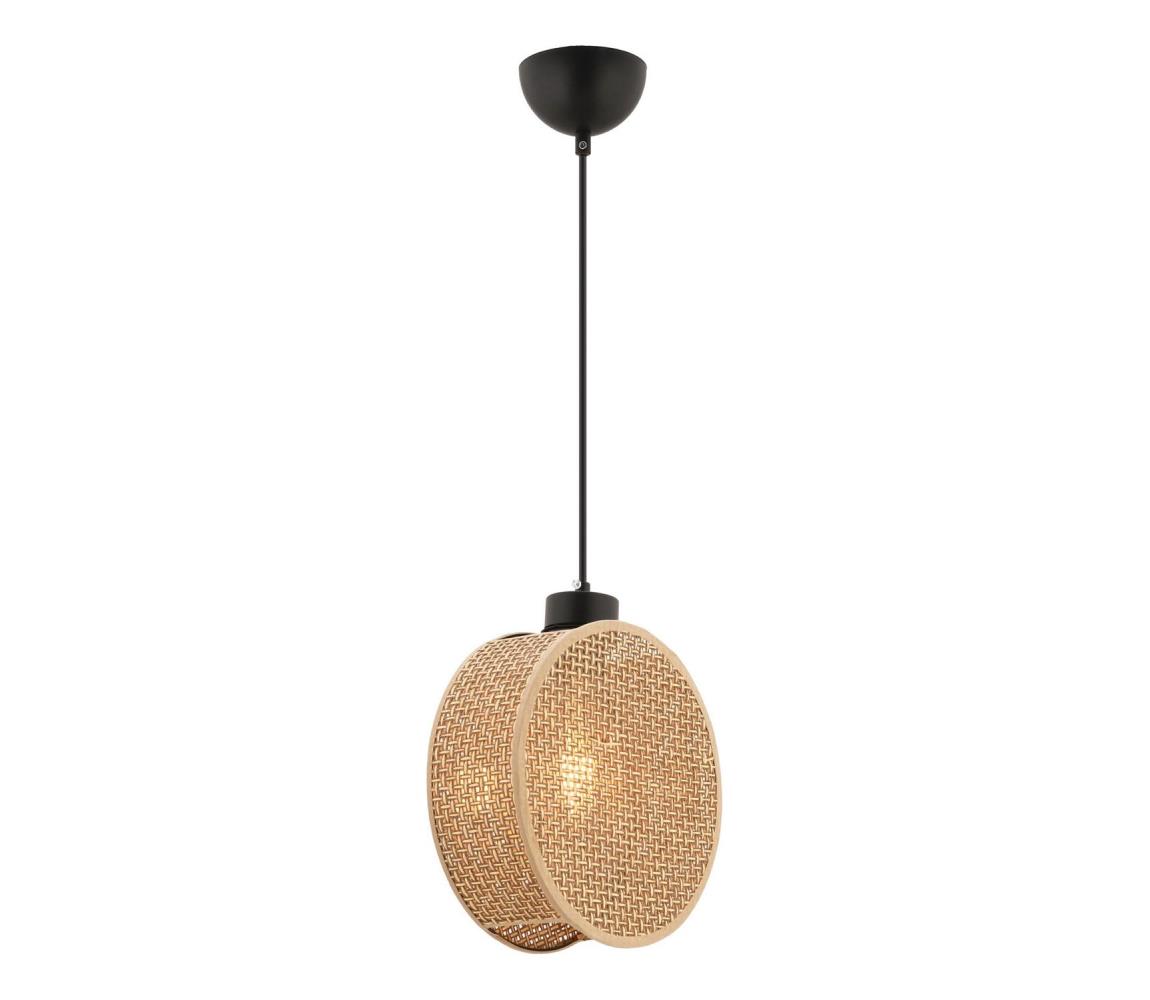 Lampa wisząca na przewodzie DRUM 1xE27/60W/230V brązowa