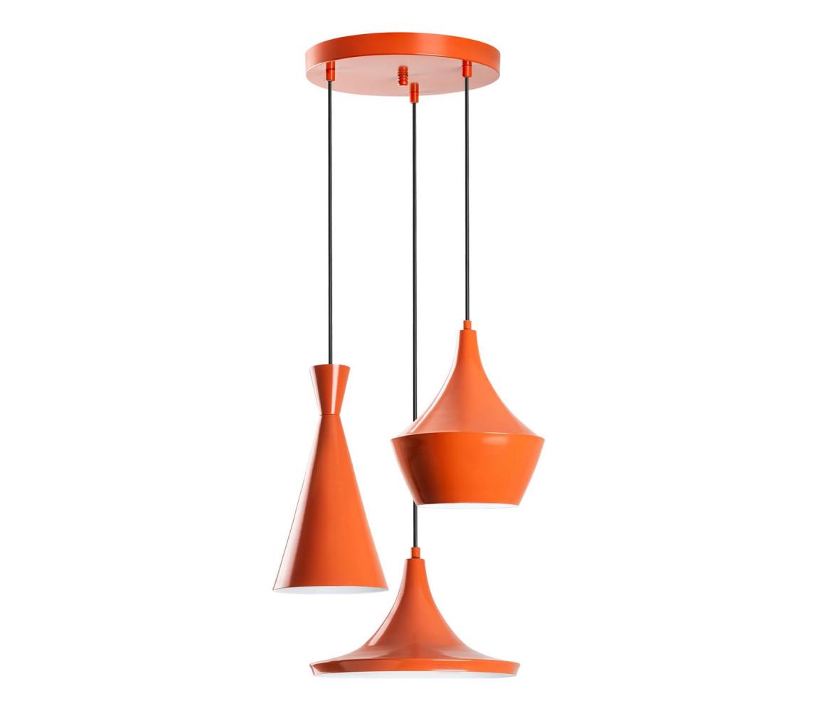 Lampa wisząca TOM na przewodzie 3xE27/40W/230V pomarańczowa