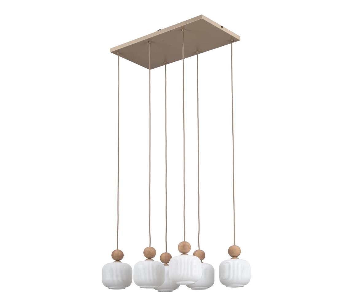 Żyrandol na lince BALLO 6xE14/10W/230V beżowy