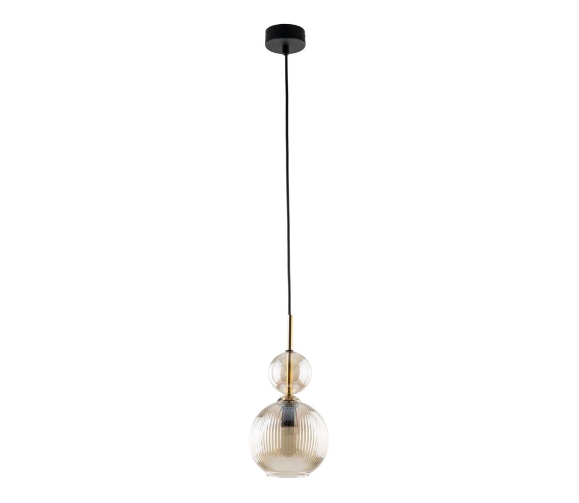 Lampa wisząca na przewodzie SOPHIA 1xE14/10W/230V czarny/przydymiony beż