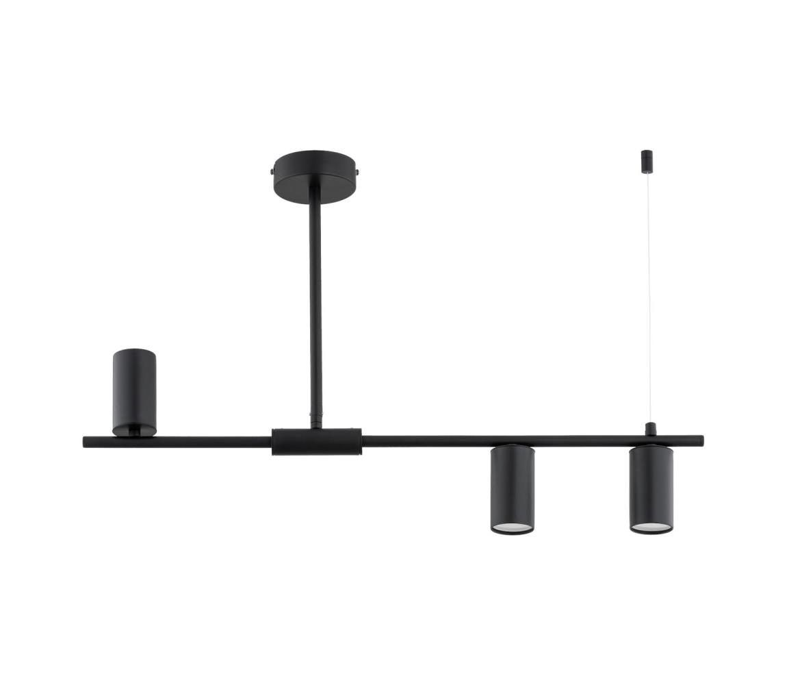 Lampa sufitowa na pręcie URANOS 3xGU10/10W/230V czarna