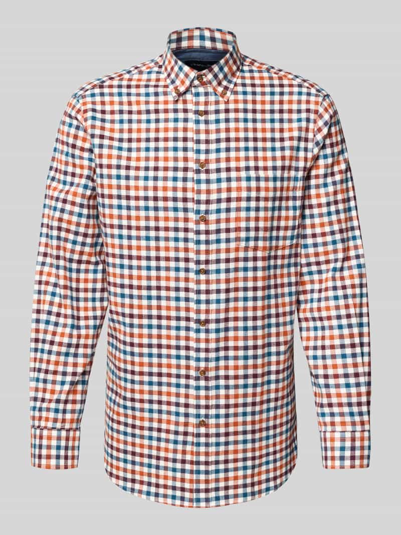 Koszula casualowa o kroju slim fit z kołnierzykiem typu button down